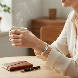 🌟 High-Polish Silver-Tone Flexible Omega Bracelet